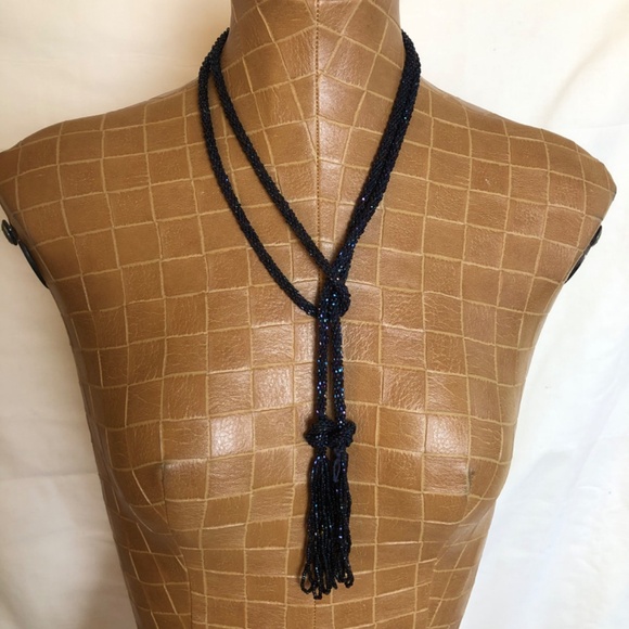 Belt or Necklace Wrap, Beaded & Tasseled, Choose Your Color main image 4